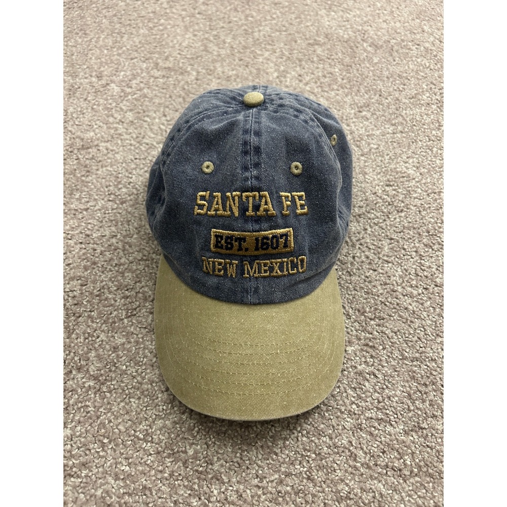 Newhattan Baseball Cap Unisex OS Navy Blue Tan Excellent Santa Fe New Mexico Hat